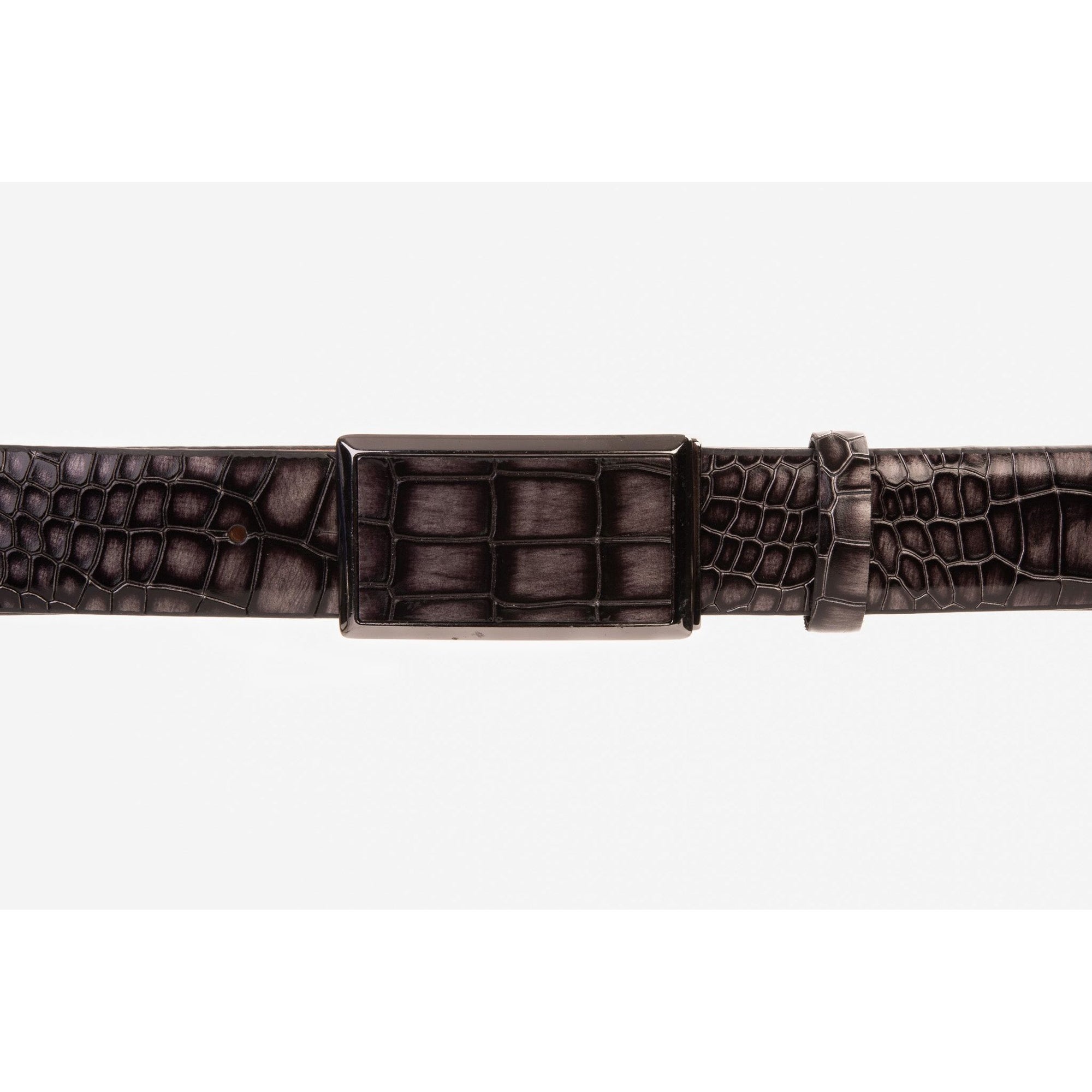 The Mississippi Gray Leather Belt
