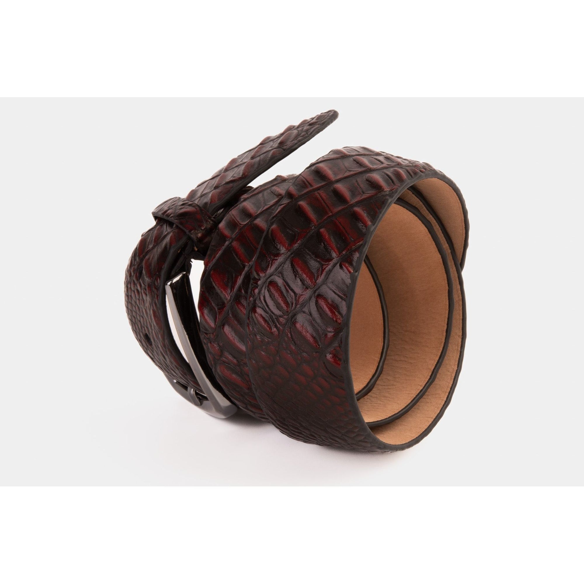 The Randor Burgundy Leather Belt