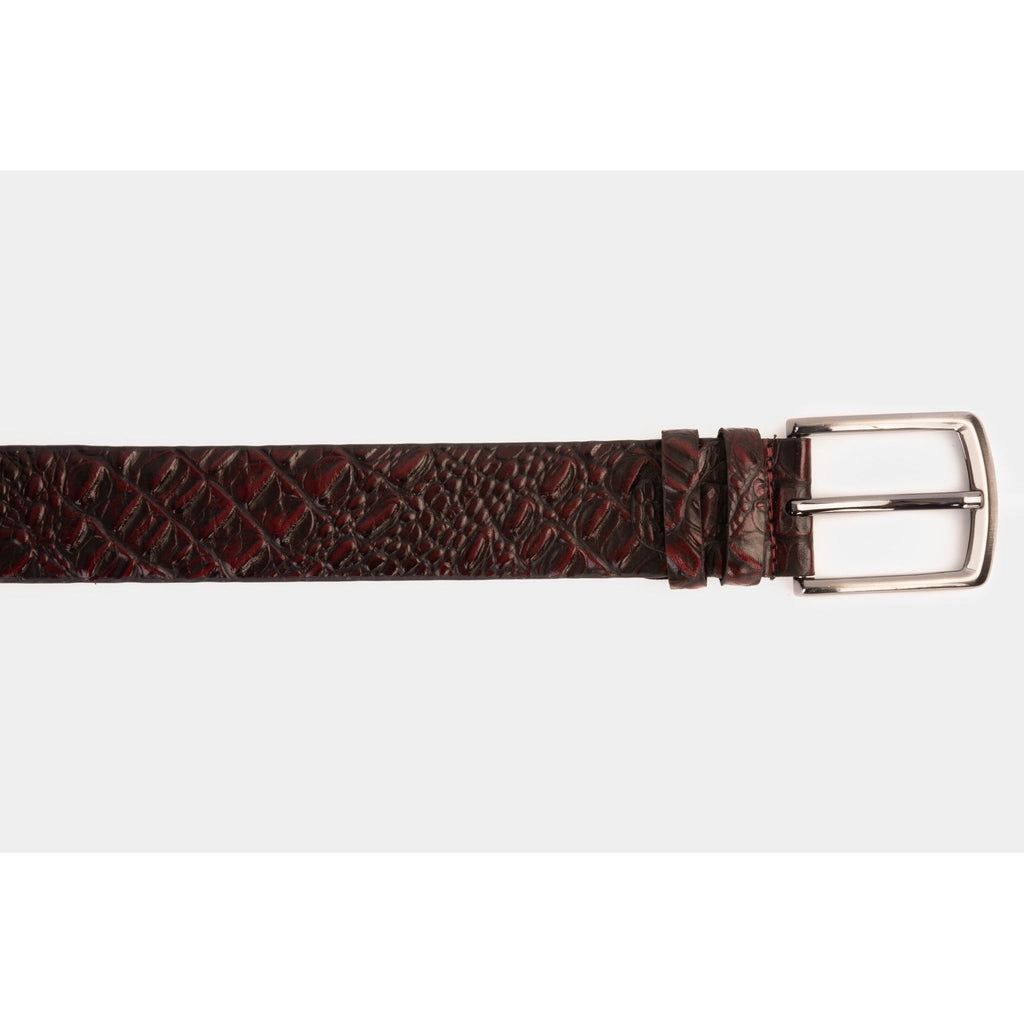 The Randor Burgundy Leather Belt