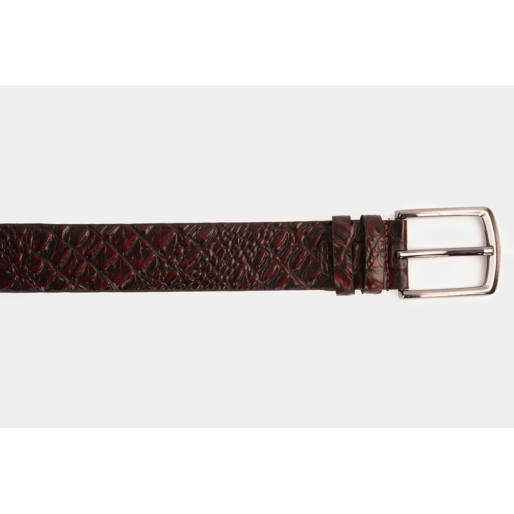 The Randor Burgundy Leather Belt