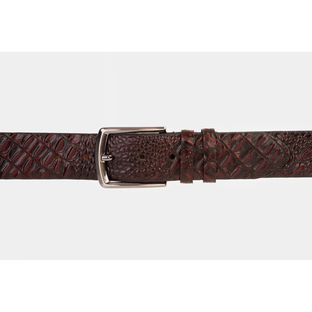 The Randor Burgundy Leather Belt