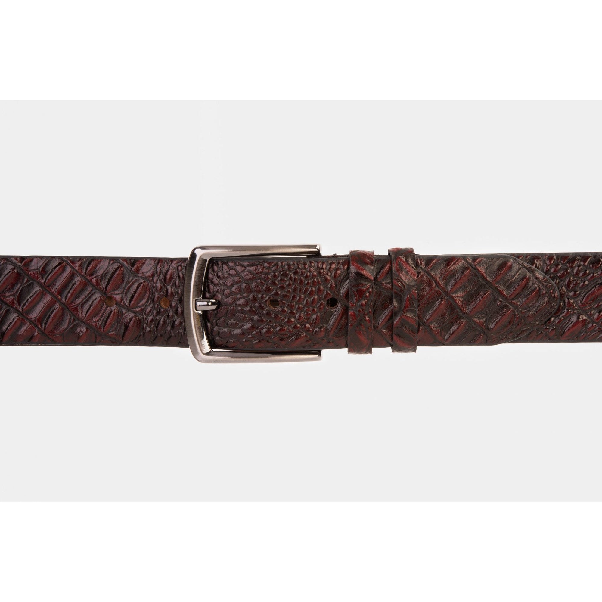 The Randor Burgundy Leather Belt