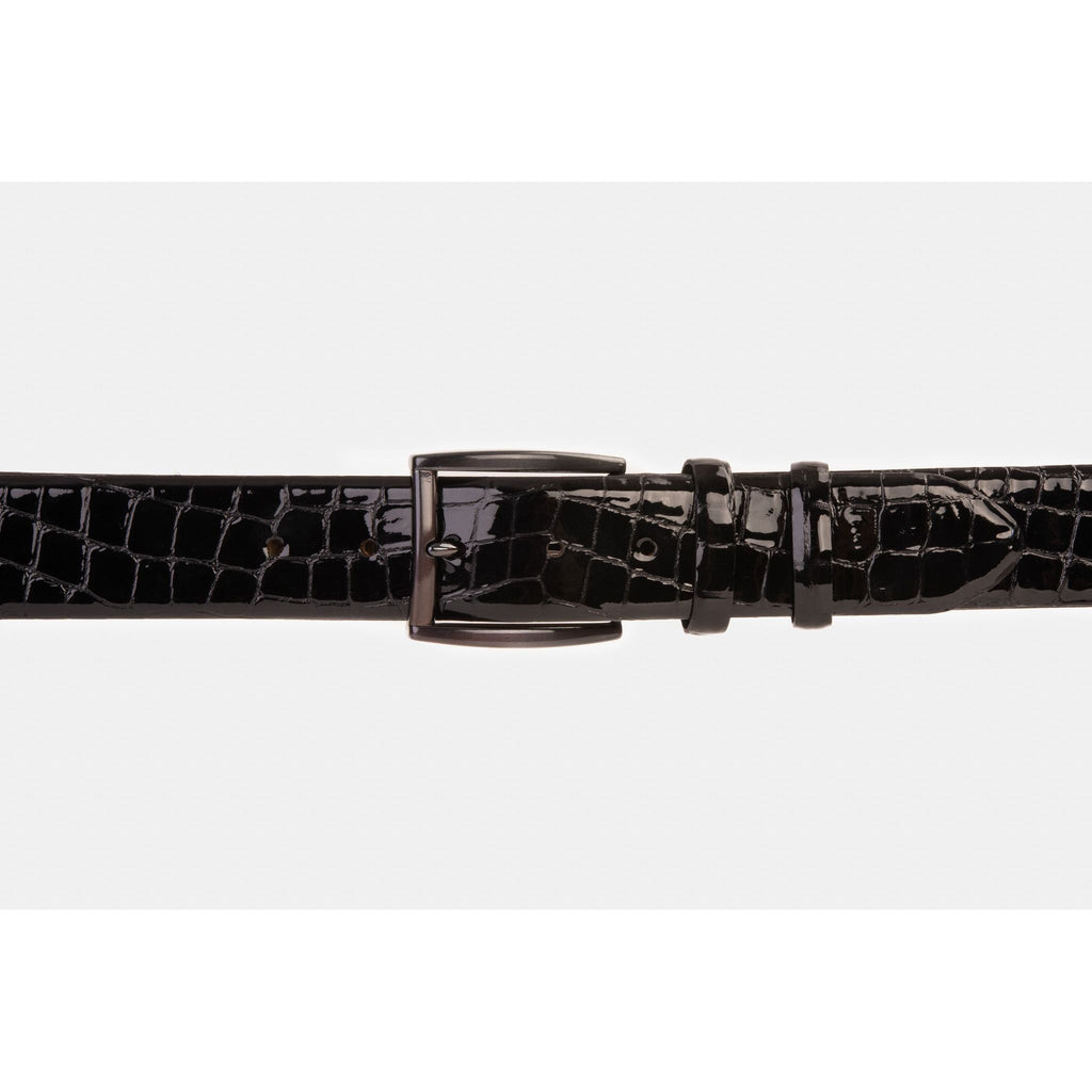 The Cordova Black Patent Leather Belt