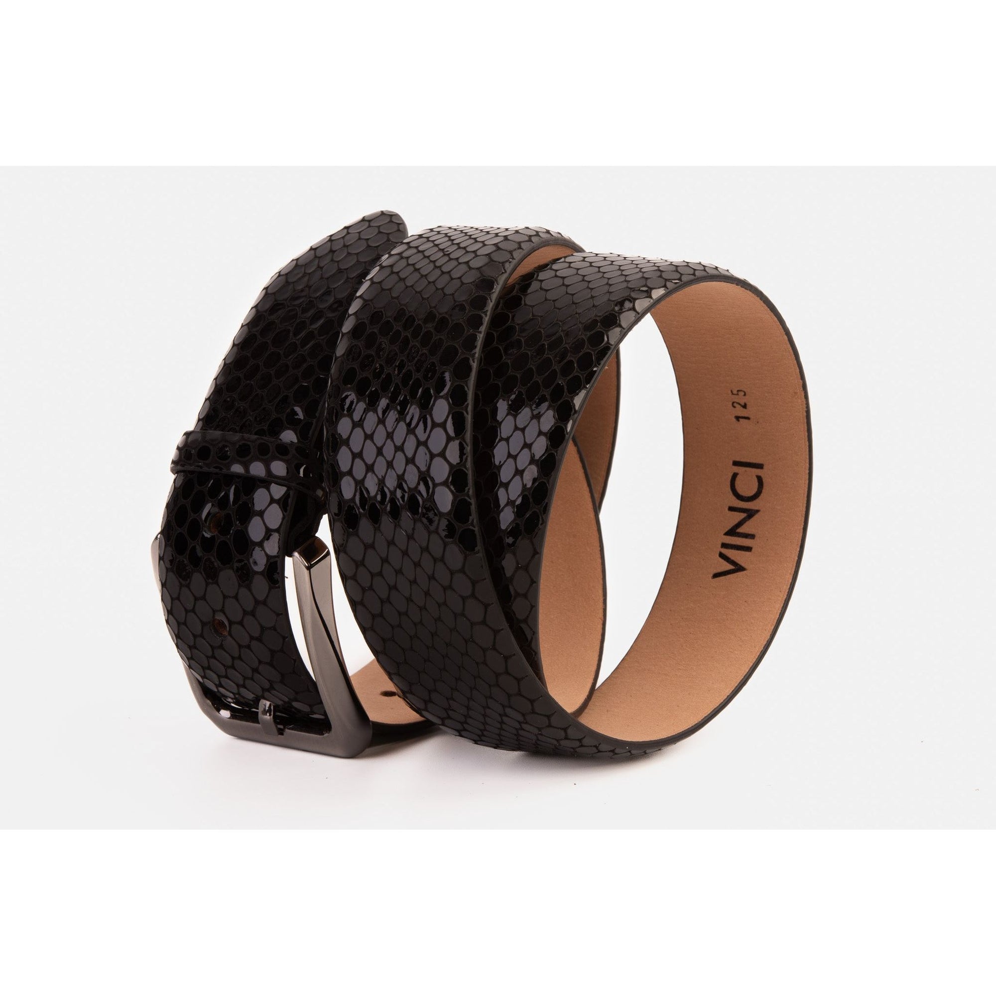 The King Black Leather Belt
