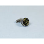 Cufflinks By La Madre From Turkey Solid Stainless Steel LA-2 Black Gold Checkers