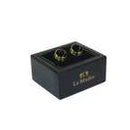 Cufflinks By La Madre From Turkey Solid Stainless Steel LA-10 Black/Gold