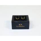 Cufflinks By La Madre From Turkey Solid Stainless Steel LA-10 Black/Gold