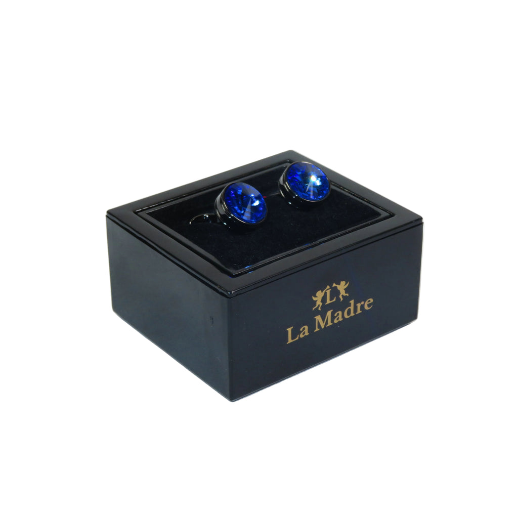 Cufflinks By La Madre From Turkey Solid Stainless Steel LA-11 Blue