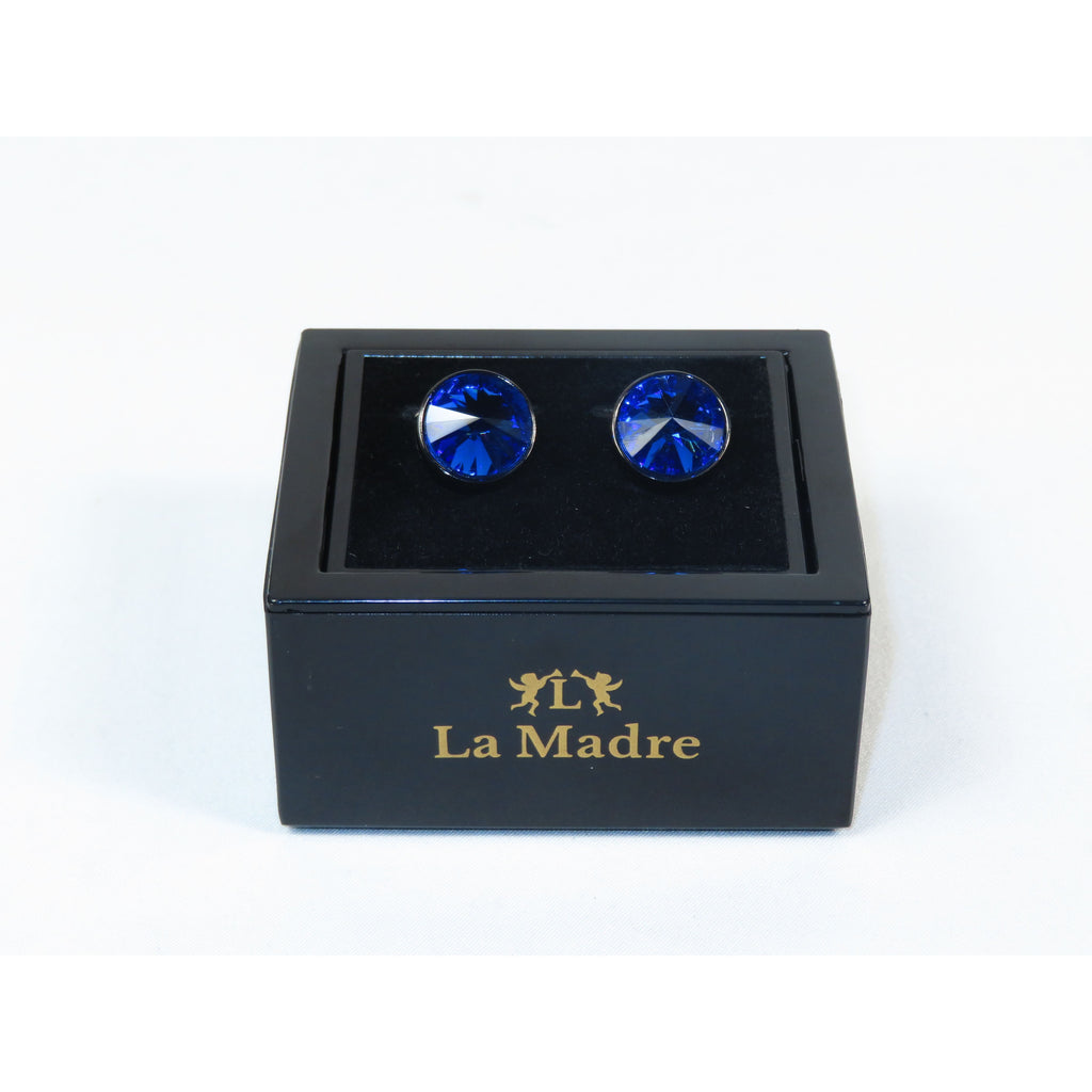 Cufflinks By La Madre From Turkey Solid Stainless Steel LA-11 Blue