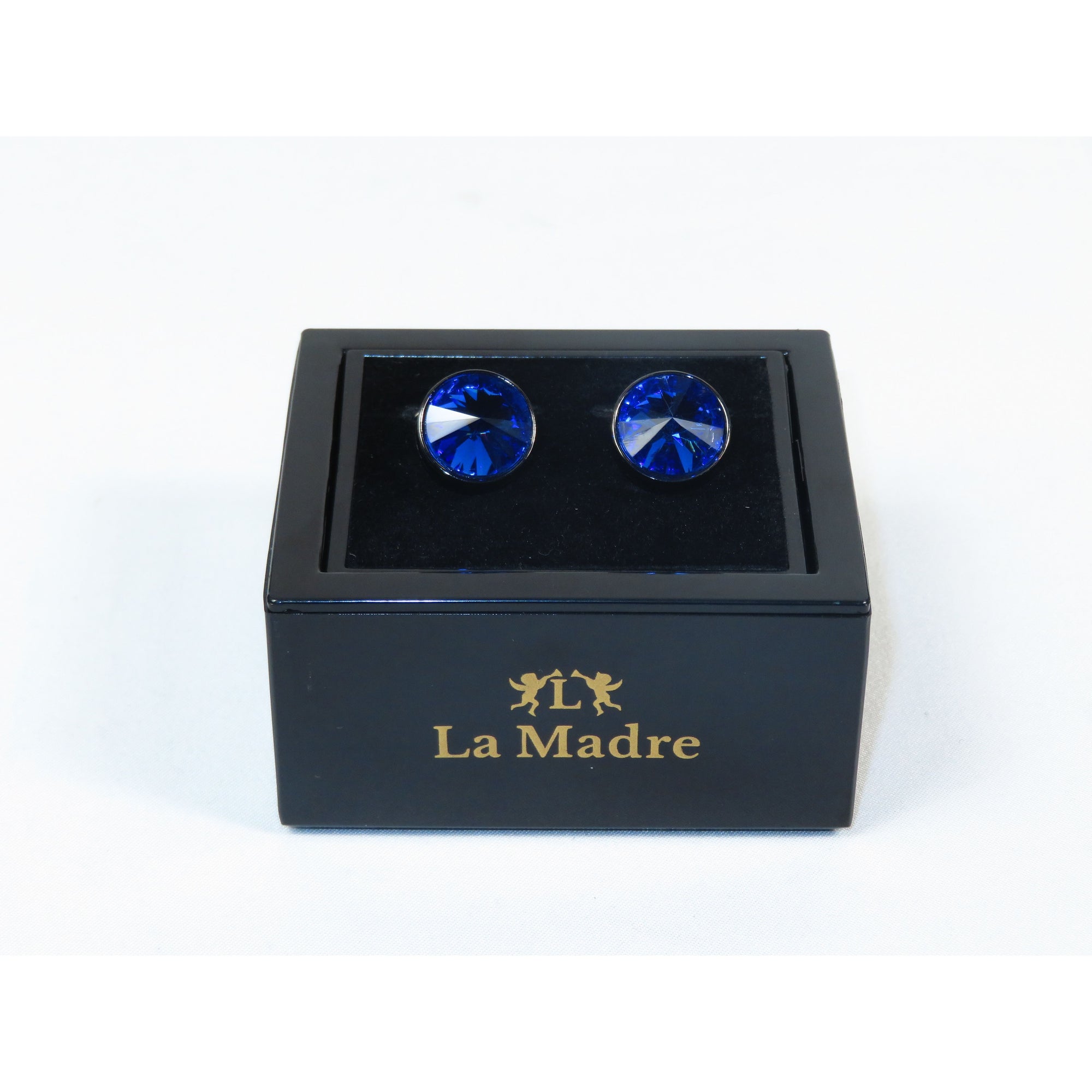 Cufflinks By La Madre From Turkey Solid Stainless Steel LA-11 Blue