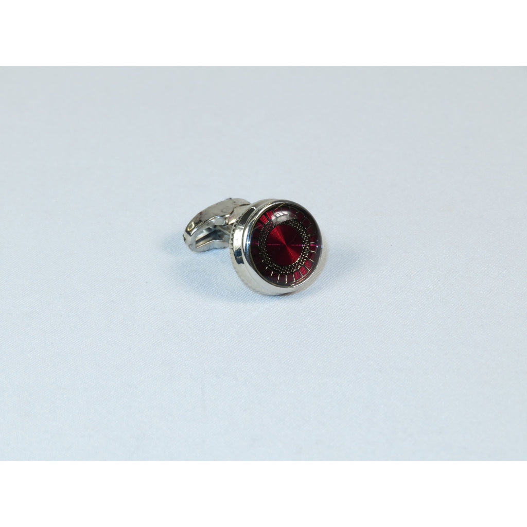 Cufflinks By La Madre From Turkey Solid Stainless Steel LA-13 Burgundy