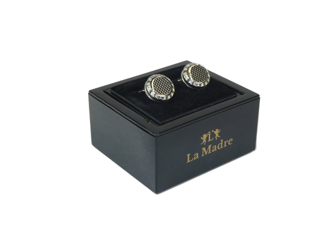 Cufflinks By La Madre From Turkey Solid Stainless Steel LA-16 Silver