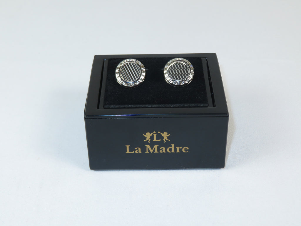 Cufflinks By La Madre From Turkey Solid Stainless Steel LA-16 Silver