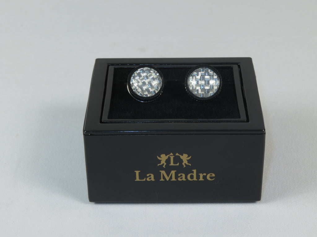 Cufflinks By La Madre From Turkey Solid Stainless Steel LA-17 Gray/White