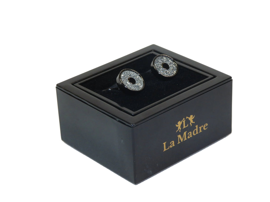 Cufflinks By La Madre From Turkey Solid Stainless Steel LA-18 Silver Metalic