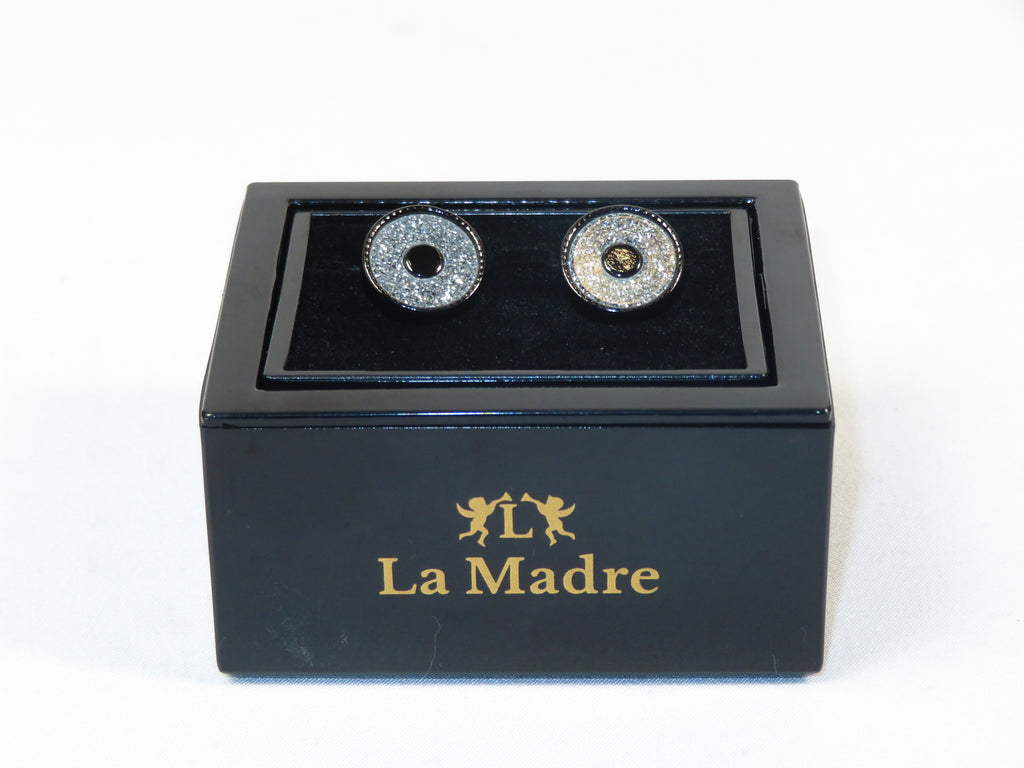 Cufflinks By La Madre From Turkey Solid Stainless Steel LA-18 Silver Metalic