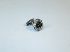 Cufflinks By La Madre From Turkey Solid Stainless Steel LA-22 Silver Black Diamond