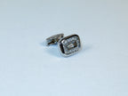 Cufflinks By La Madre From Turkey Solid Stainless Steel LA-24 Silver Diamond