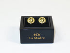 Cufflinks By La Madre From Turkey Solid Stainless Steel LA-3 Gold Diamond