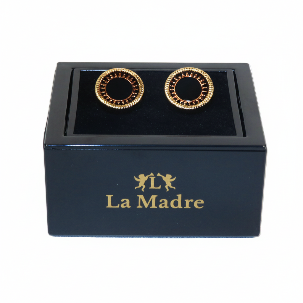 Cufflinks By La Madre From Turkey Solid Stainless Steel LA-5 Rose Gold