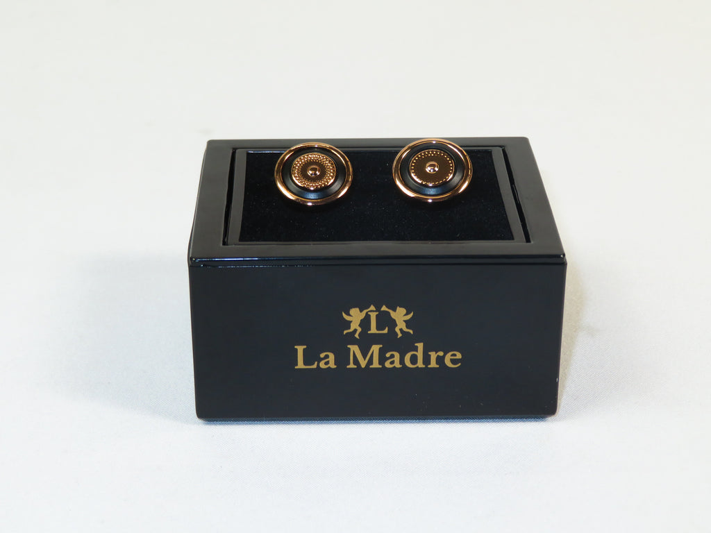 Cufflinks By La Madre From Turkey Solid Stainless Steel LA-6 Rose Gold