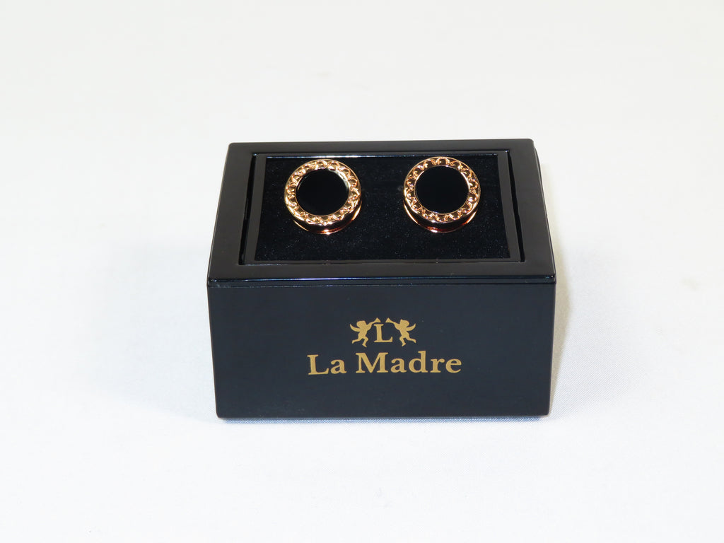 Cufflinks By La Madre From Turkey Solid Stainless Steel LA-7 Rose Gold