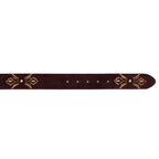The Lazio Burgundy  Suede Leather Belt