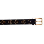 The Lazio Navy Blue Suede Leather Belt