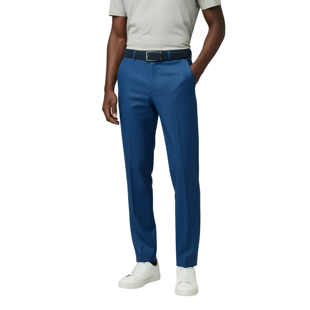 Men INSERCH premium Soft Linen Breathable Pants LS29116 Royal Blue