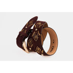 The Lazio Burgundy  Suede Leather Belt