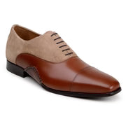 Belvedere Men's Shoes Oxford Leather LEONTES Ant. Cognac/Oat