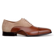 Belvedere Men's Shoes Oxford Leather LEONTES Ant. Cognac/Oat