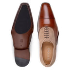 Belvedere Men's Shoes Oxford Leather LEONTES Ant. Cognac/Oat