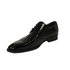 Men's Giovanni Shoes High Quality Leather Wing Tip Derby LINCOLN Black