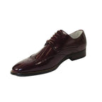 Men's Giovanni Shoes High Quality Leather Wing Tip Derby LINCOLN Burgundy