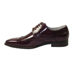 Men's Giovanni Shoes High Quality Leather Wing Tip Derby LINCOLN Burgundy