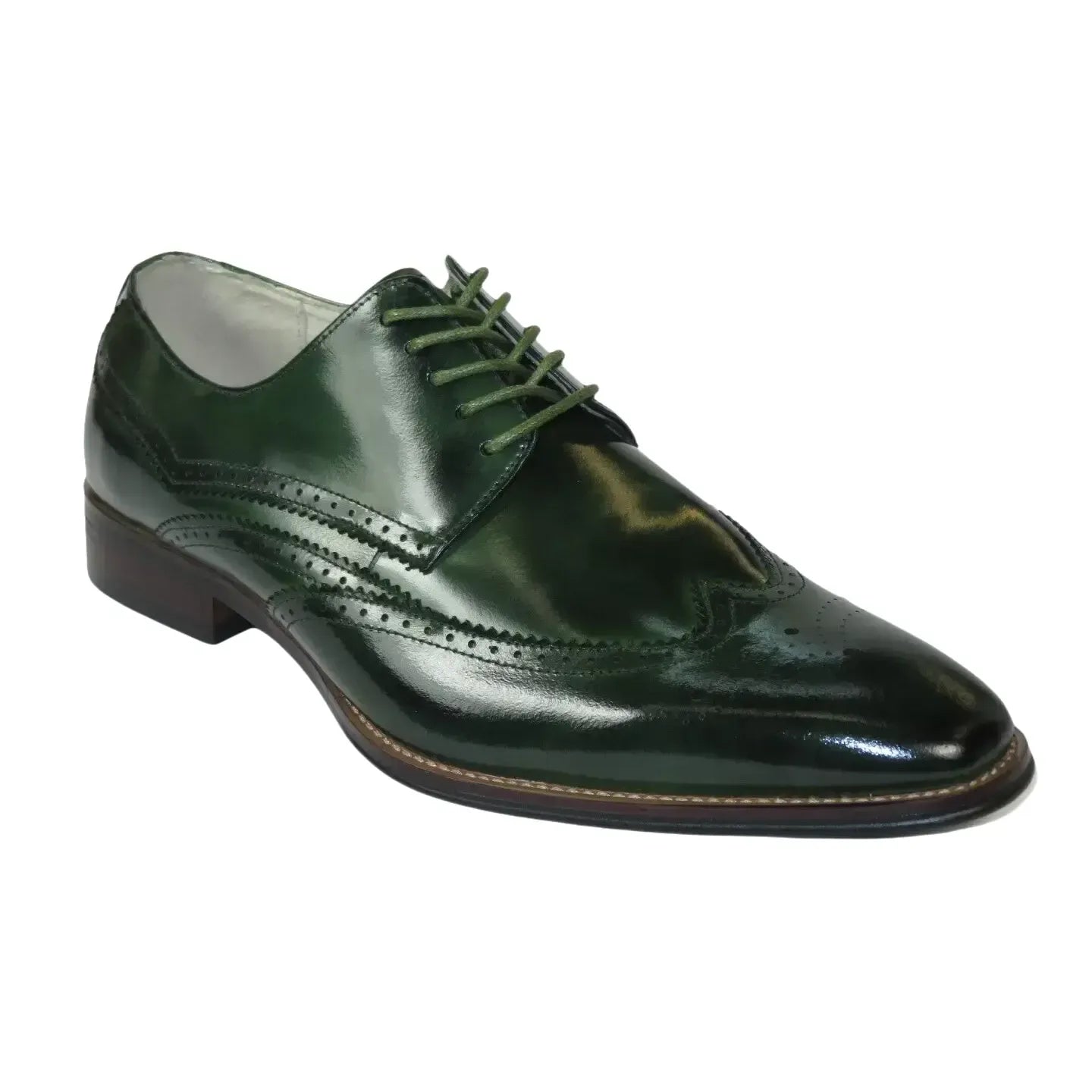 Men's Giovanni Shoes High Quality Leather Wing Tip Derby LINCOLN Green J.Valintin Men's Wear Legend Men's Giovanni Shoes High Quality Leather Wing Tip Derby LINCOLN Green J.Valintin Men's Wear Legend