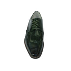 Men's Giovanni Shoes High Quality Leather Wing Tip Derby LINCOLN Green