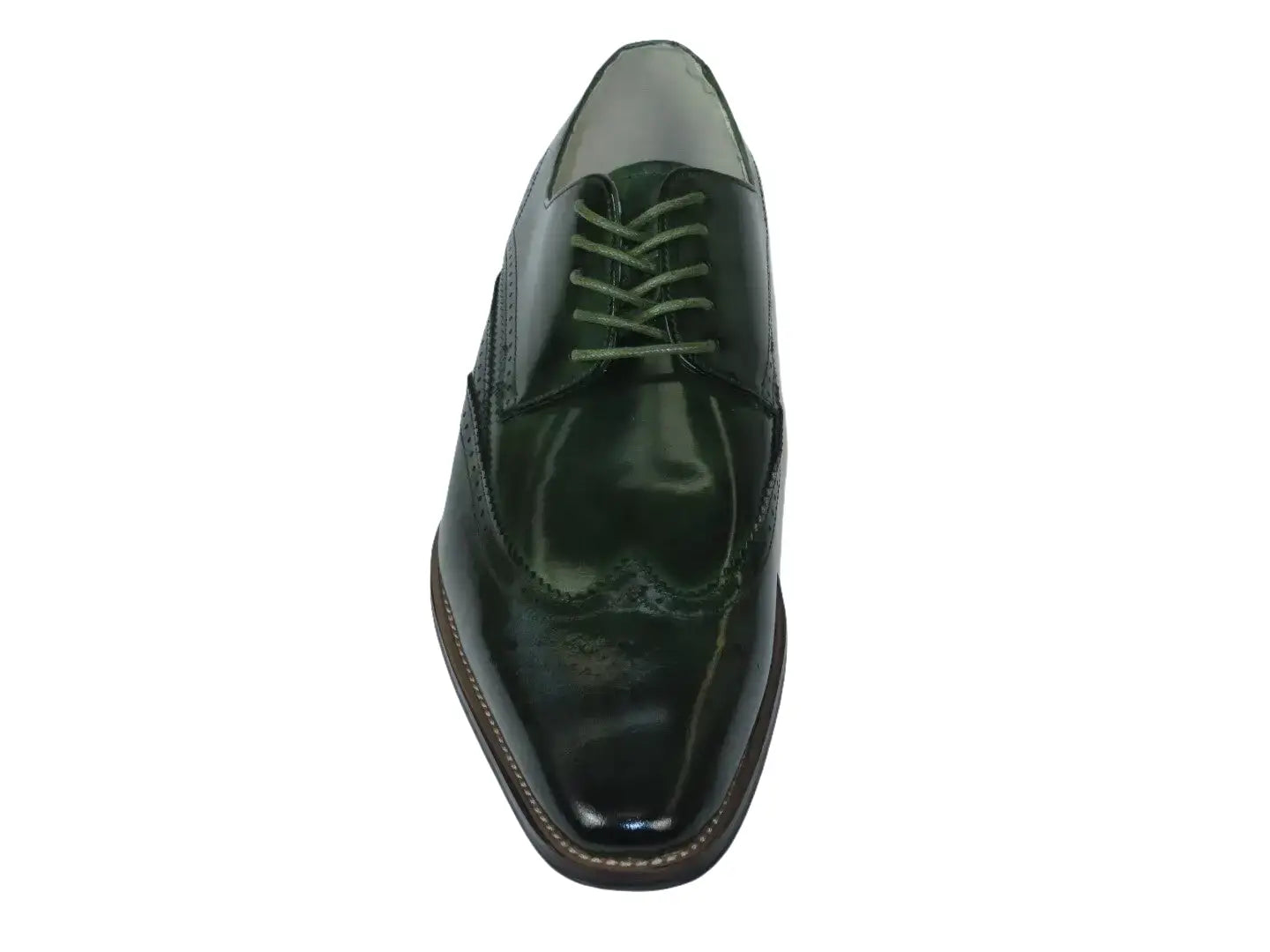 Men's Giovanni Shoes High Quality Leather Wing Tip Derby LINCOLN Green