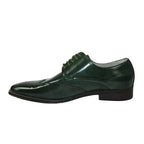Men's Giovanni Shoes High Quality Leather Wing Tip Derby LINCOLN Green
