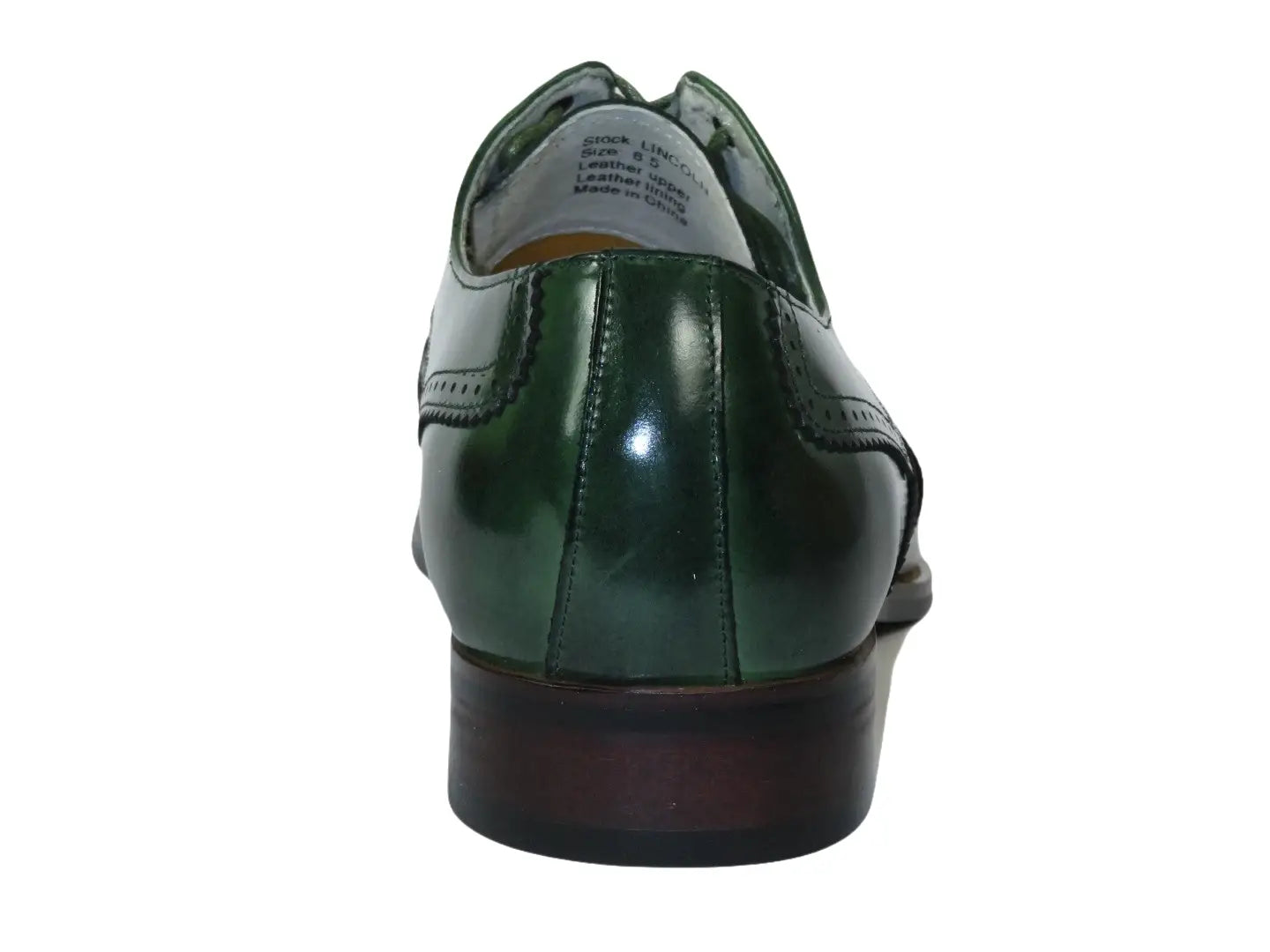 Men's Giovanni Shoes High Quality Leather Wing Tip Derby LINCOLN Green