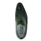 Men's Giovanni Shoes High Quality Leather Wing Tip Derby LINCOLN Green