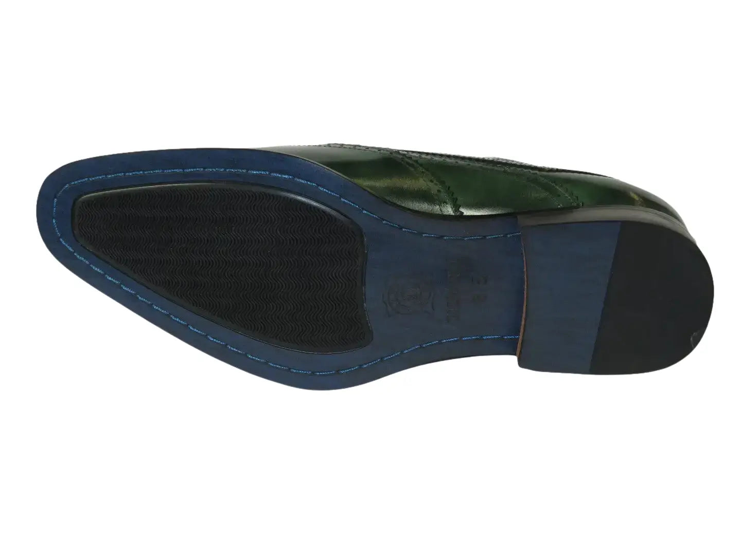 Men's Giovanni Shoes High Quality Leather Wing Tip Derby LINCOLN Green