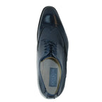 Men's Giovanni Shoes High Quality Leather Wing Tip Derby LINCOLN Navy