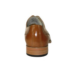 Men's Giovanni Shoes High Quality Leather Wing Tip Derby LINCOLN Tan