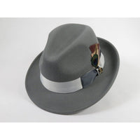 Bruno Capelo Hat Australian Wool Crushable Fedora Manhattan MA500 Gray