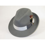 Bruno Capelo Hat Australian Wool Crushable Fedora Manhattan MA500 Gray