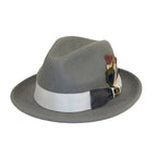 Bruno Capelo Hat Australian Wool Crushable Fedora Manhattan MA500 Gray