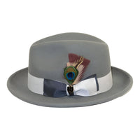 Bruno Capelo Hat Australian Wool Crushable Fedora Manhattan MA500 Gray