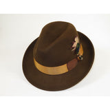 Bruno Capelo Hat Australian Wool Crushable Fedora Manhattan MA502 Brown